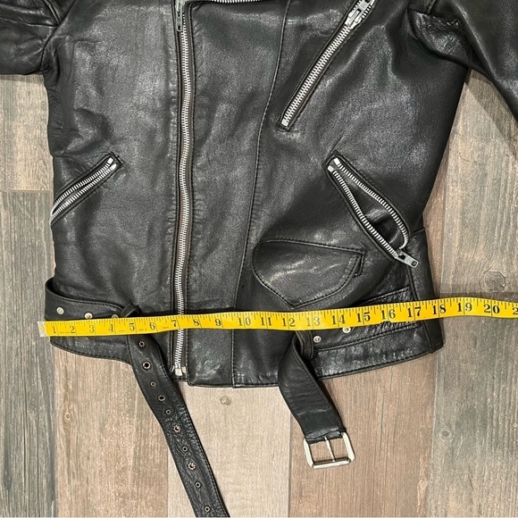 Vintage Black Leather Studded Motorcycle Jacket | Women’s M | Biker Punk Eclair - Picture 14 of 16